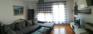 Televízia a/alebo spoločenská miestnosť v ubytovaní Apartmani Katerina