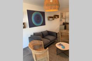 Istumisnurk majutusasutuses Appartement neuf sur Plage de Calvi Vue Mer