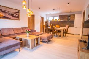 A seating area at Penthouse apartments