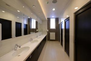 Koupelna v ubytování Hotel Majdan