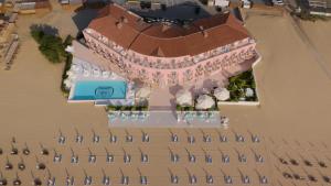 an overhead view of a resort on the beach at Hotel Residence Dune - Free Beach Access in Sunny Beach