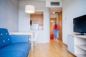 TV a/nebo společenská místnost v ubytování Compostela Suites