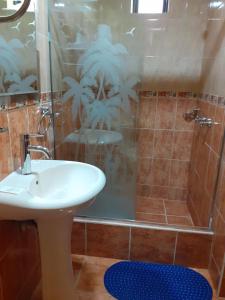 Bilik mandi di Hotel Wayra