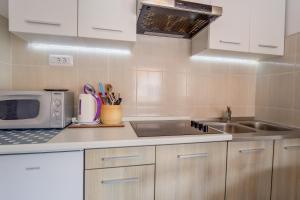 Kuchyň nebo kuchyňský kout v ubytování Apartments Kaštel