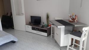 Televízia a/alebo spoločenská miestnosť v ubytovaní Onix -Orfű Aqua Apartman