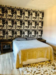 Giường trong phòng chung tại Flat Blumenau Vila Nova