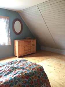 Säng eller sängar i ett rum på Suwalskie siedlisko
