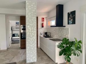 Küche/Küchenzeile in der Unterkunft Neptuno Beachfront Apartments