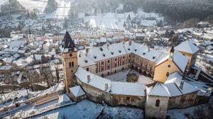 Vila Anička Vimperk durante el invierno