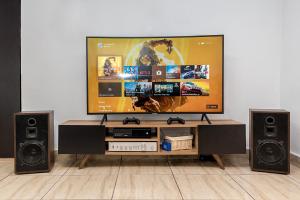 TV a/nebo společenská místnost v ubytování Casa Cristopher