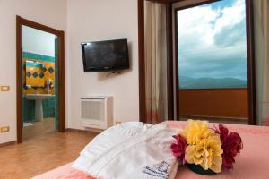 TV a/nebo společenská místnost v ubytování Hotel Montiruju