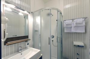 Koupelna v ubytování Hotel Majdan