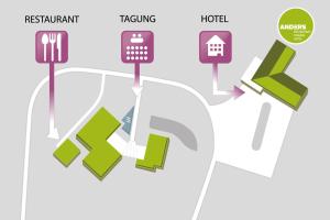 a flowchart of a diagram of a house at Anders Hotel Walsrode in Walsrode