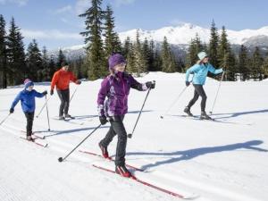 Катание на лыжах на территории лоджа или поблизости