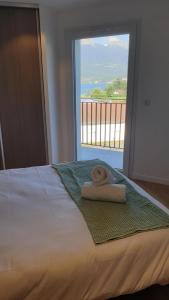 Postel nebo postele na pokoji v ubytování Appartement Laudon