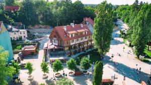 an aerial view of a large building in a town at Parkowa 3 in Polanica-Zdrój