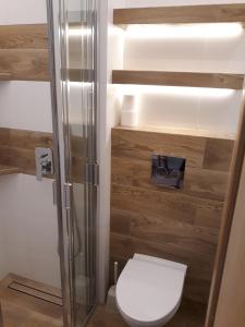 Koupelna v ubytování Małgosia - 10 minut na piechotę do stoku narciarskiego i basenów termalnych Bania