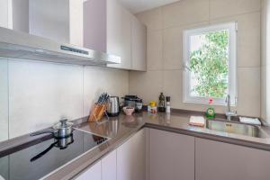 Dapur atau dapur kecil di Maryvilla Inspiración y Vacaciones - Bungalows