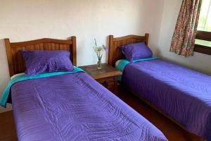 Кровать или кровати в номере Casa BamBú VdB