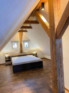 Postel nebo postele na pokoji v ubytování Apartmány Klárka