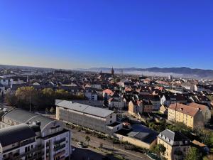 Vue générale sur la montagne ou vue sur la montagne depuis l'appartement