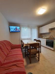 Kuchyň nebo kuchyňský kout v ubytování Apartman Runolist