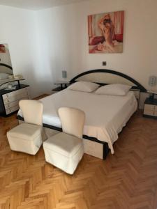 Postel nebo postele na pokoji v ubytování Apartmaji Klabjan - Kaki