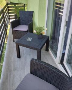 Posezení v ubytování Studio apartman GRIZZLY