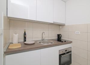 Kuchyň nebo kuchyňský kout v ubytování Kenova studio apartment