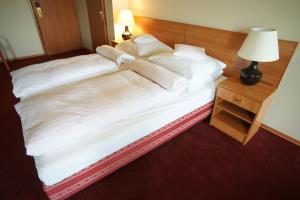 Łóżko lub łóżka w pokoju w obiekcie Hotel Grodzki
