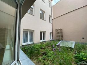 Vonkajšia záhrada v ubytovaní Apartmán OKO