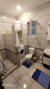 ein Bad mit einem WC und einem Waschbecken in der Unterkunft Apartment Milena in Virpazar