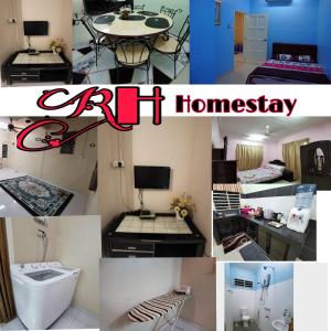 a collage of photos of a bathroom and a room at RH Homestay Berhawa Dingin in Kota Bharu
