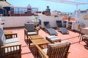 Posezení v ubytování Naufragos Beach Apartment