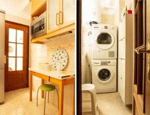 Dapur atau dapur kecil di Loft apt in the heart of the old town with parking