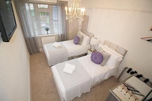 a living room with a bed and a couch at Stay at No. 2 in Taunton