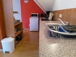 Kuchyň nebo kuchyňský kout v ubytování Camping & Guest House Pliskovice