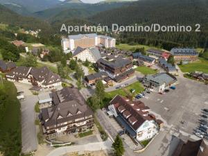 Pohľad z vtáčej perspektívy na ubytovanie Apartmán Domino 2 v Horci na Donovaloch