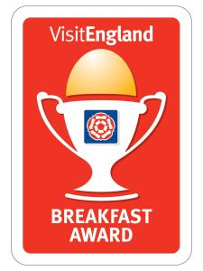 una taza de desayuno peligroso, etiqueta roja premiada en The Old Posthouse B&B en Caenby
