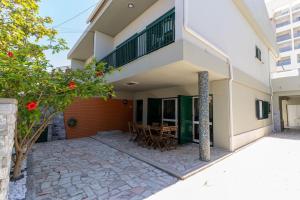 Bygningen som feriehuset ligger i