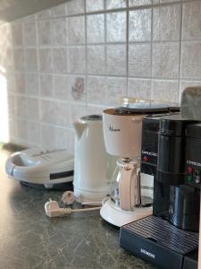 a coffee maker on a counter in a kitchen at Apartments Marina in Rab