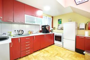 Köök või kööginurk majutusasutuses Villa Tower Gardos