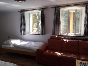 Llit o llits en una habitació de Statek Straňovice