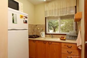 Η κουζίνα ή μικρή κουζίνα στο Golan Rooms At Sagi Family Country Lodging