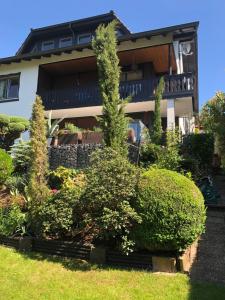 a house with bushes in front of it at Apartment-47 Fulda in Fulda