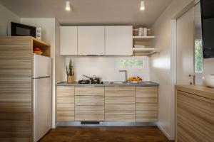 Maistra Camping Amarin Mobile homes的厨房或小厨房
