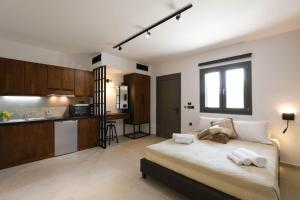 Postel nebo postele na pokoji v ubytování Orion Eco Suites