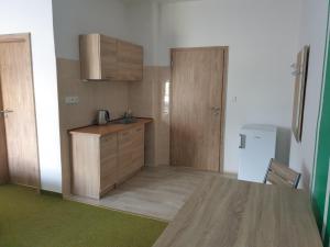 Kuchyň nebo kuchyňský kout v ubytování Penzion a hospůdka U Anny