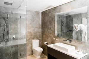 
A bathroom at The Playford Adelaide - MGallery by Sofitel
