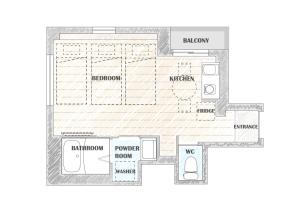 
The floor plan of Eisei Stay
